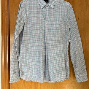 J. Crew Blue and Pink Plaid Shirt